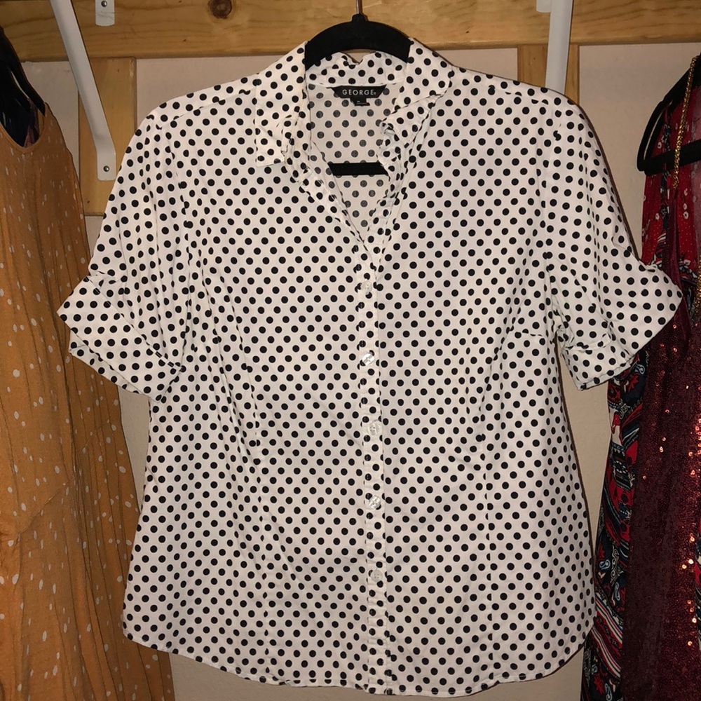 George Polka Dot Button Up